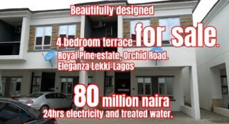Elegantly crafted 4 Bedroom Terraced duplex within a secured estate in Orchid.