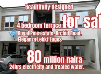 Elegantly crafted 4 Bedroom Terraced duplex within a secured estate in Orchid.